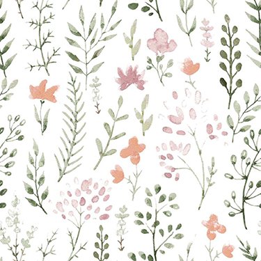 Water Color Floral Soft Baby Flannel