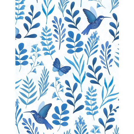 Wilmington Print - Large Floral All Over White