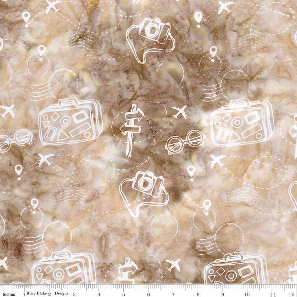 Expressions Batiks Places You'll Go Coffee Cream