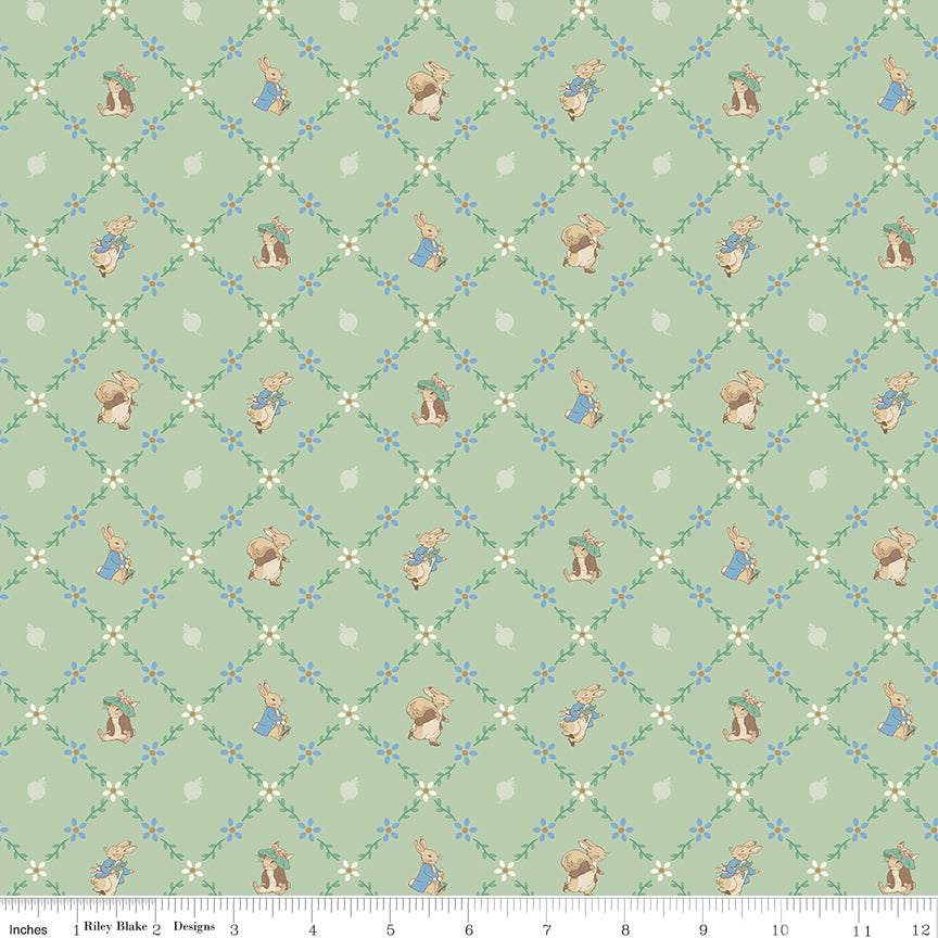 Peter Rabbit™ and Benjamin Bunny™ Lattice Green