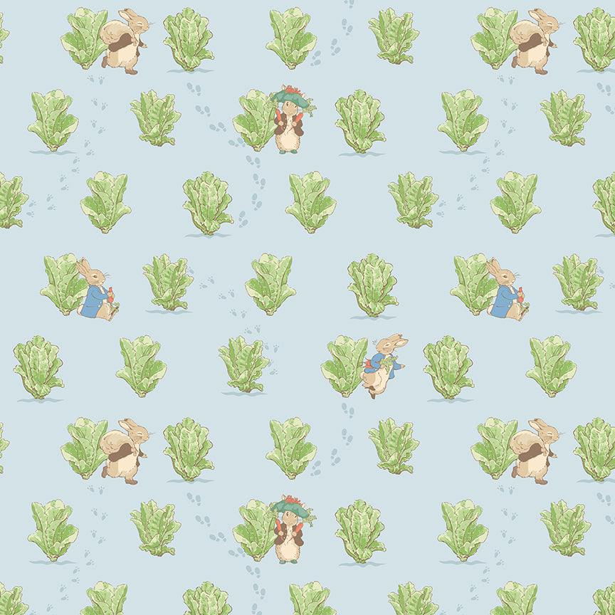 Peter Rabbit™ and Benjamin Bunny™ Lettuce Patch Blue
