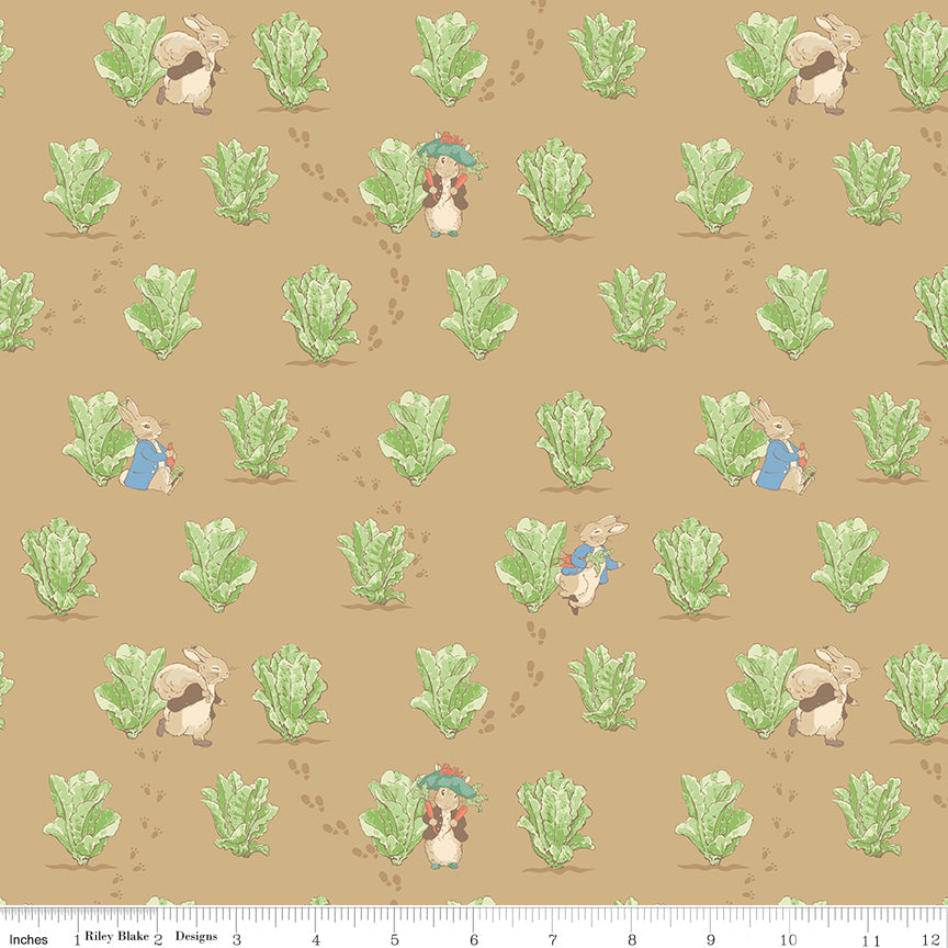 Peter Rabbit™ and Benjamin Bunny™ Lettuce Patch Tan