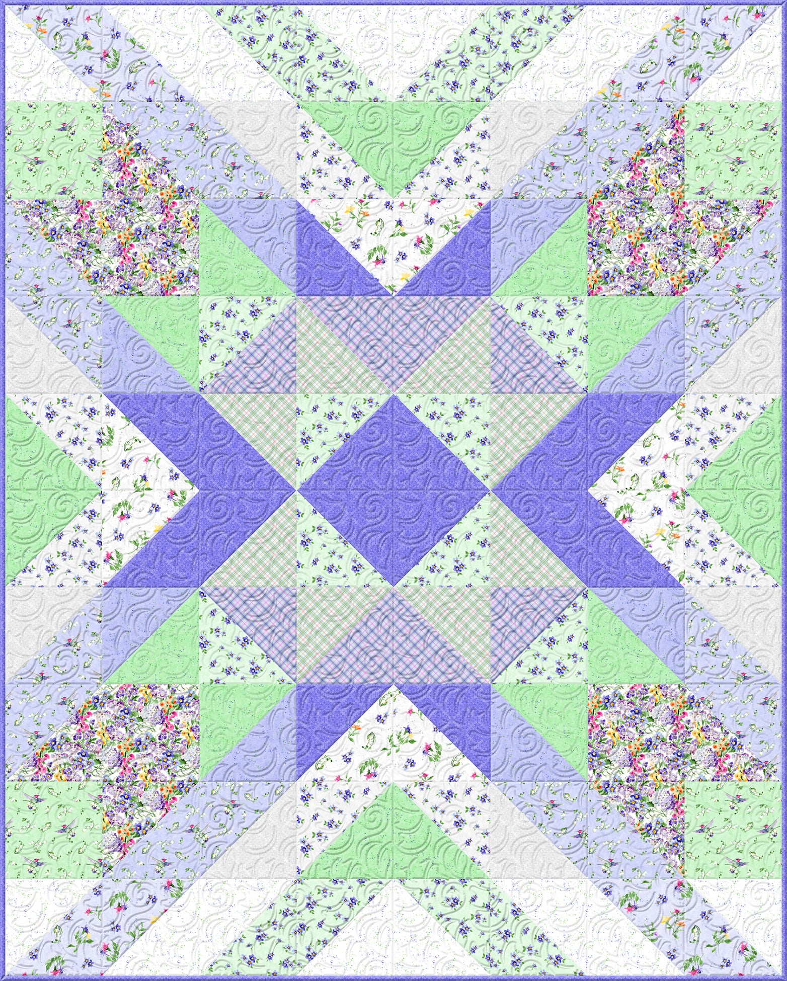 Wilmington Prints Fabrics Floral Flutter Susan Winget Celebration Quilt Kit