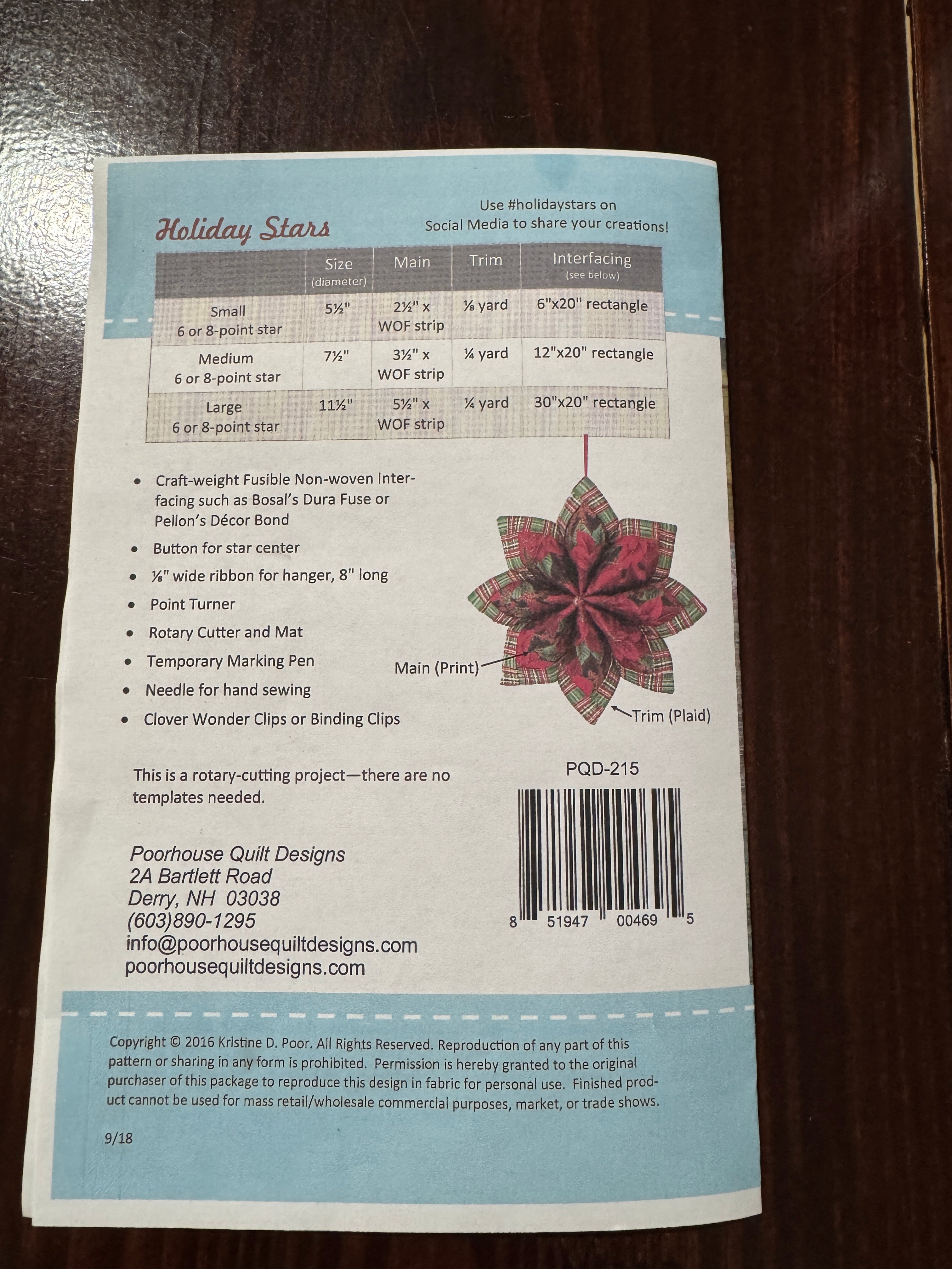 Eight point Star Class | Evening Sip and Sew or Daytime luncheon