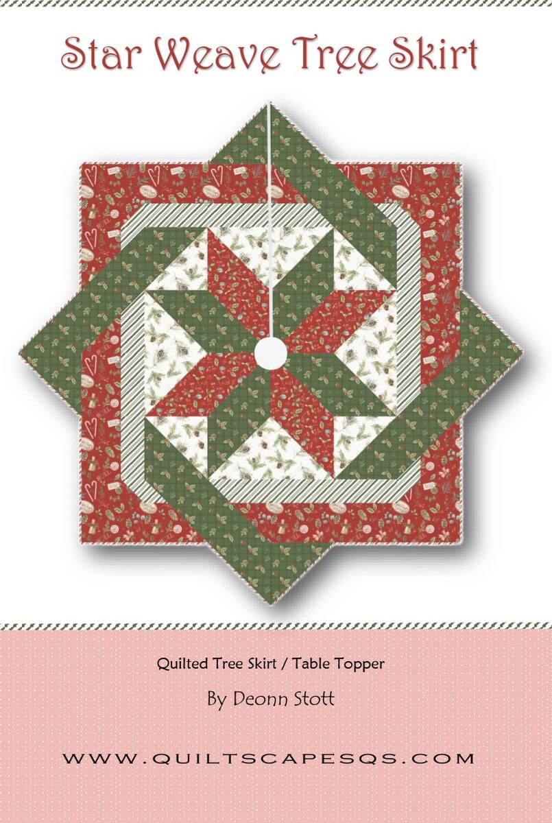 Quiltscapes Star Weave Tree Skirt/ Table Topper Pattern