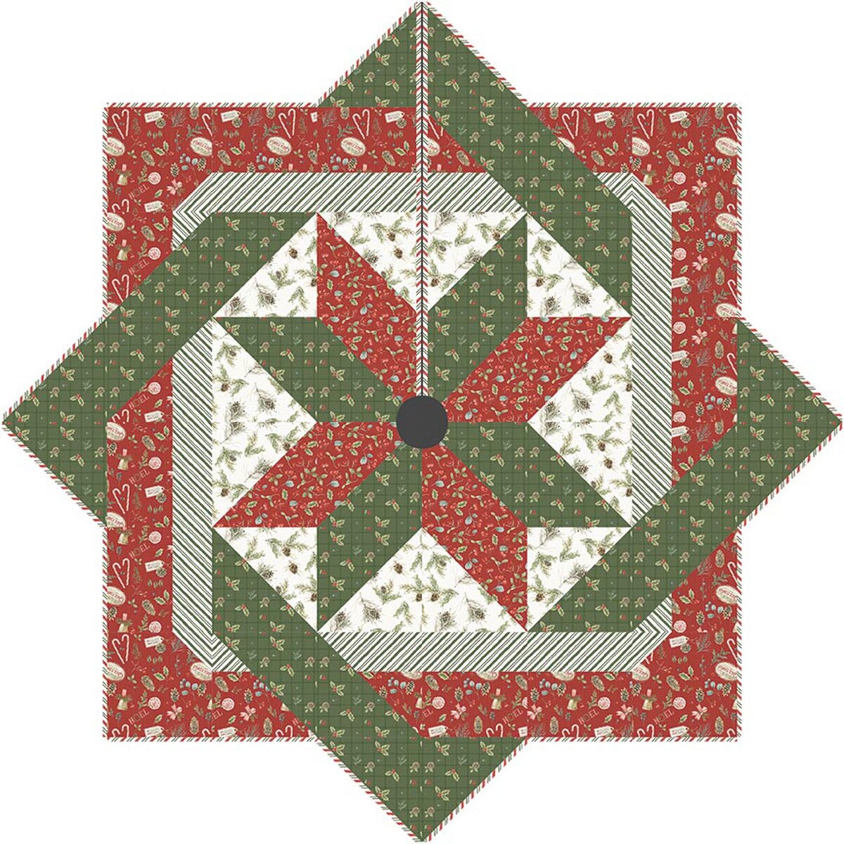 Quiltscapes Star Weave Tree Skirt/ Table Topper Pattern