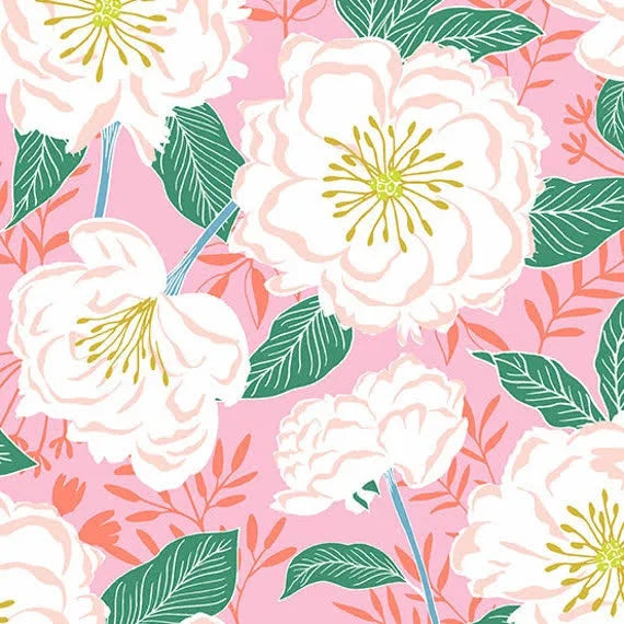 Camellias Sherbet Pink by Flora and Fauna Collection