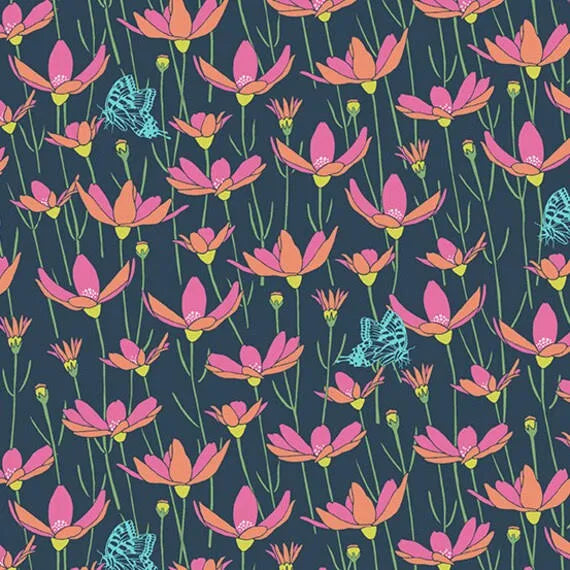Meadow Navy by Flora and Fauna Collection