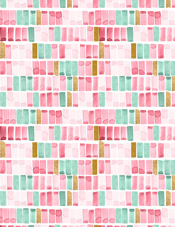 Wilmington Prints Fabrics Swatches White/Pink