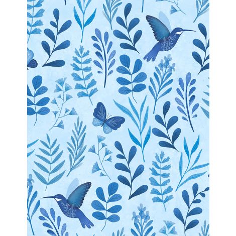 Wilmington Print - Large Floral All Over Blue
