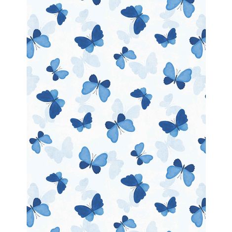 Wilmington Print - Butterfly Toss White