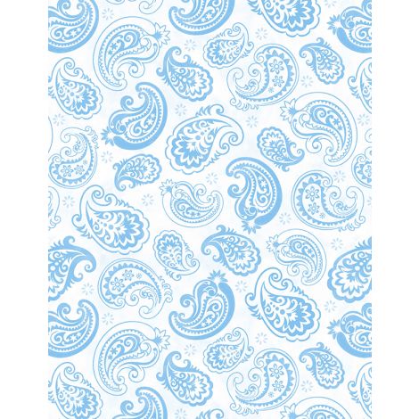 Wilmington Print - Paisley Toss White