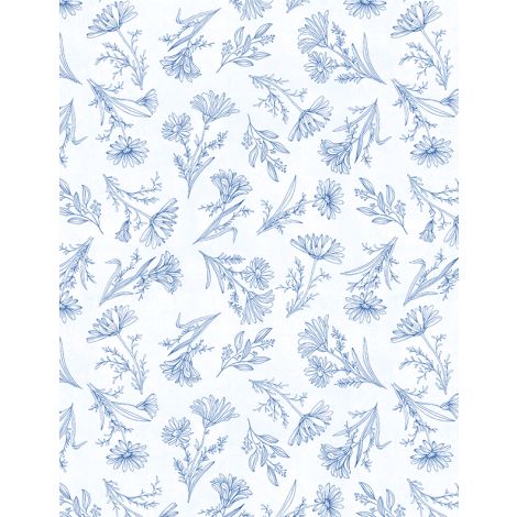 Wilmington Print - Floral Toile White