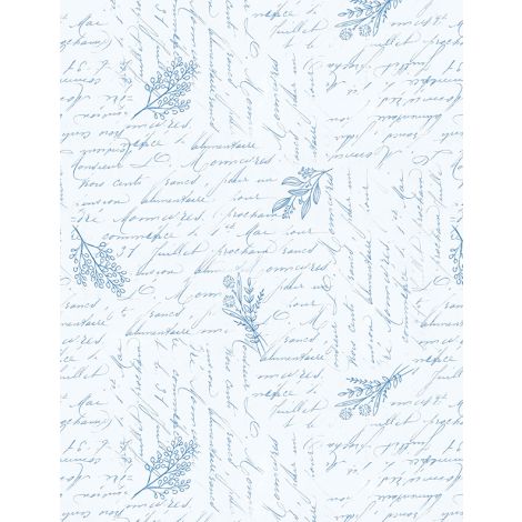 Wilmington Print - Script Texture White
