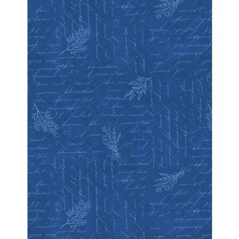 Wilmington Print - Script Texture Navy