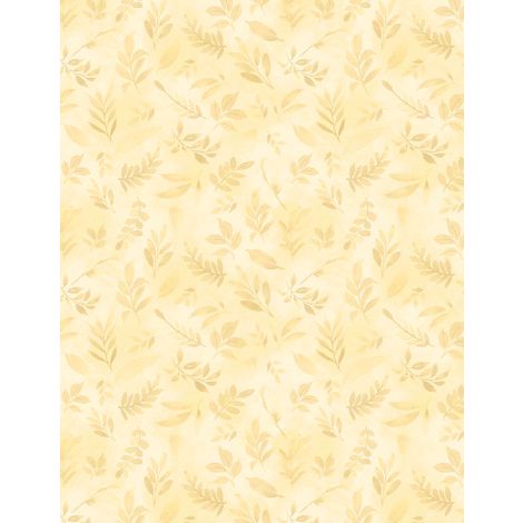 Wilmington Prints Fabrics Tossed Leaves yellow