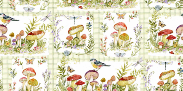 Spring Creative, Intriguing Mushrooms White - Mushroom Patch