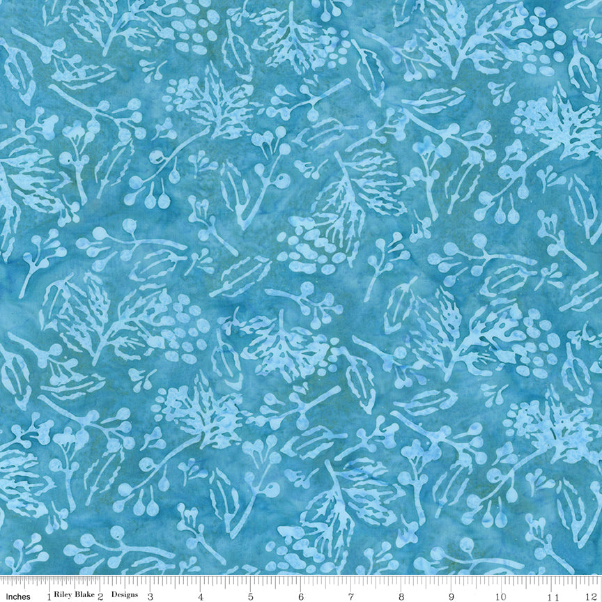 Batiks Holiday Charm Stone Blue