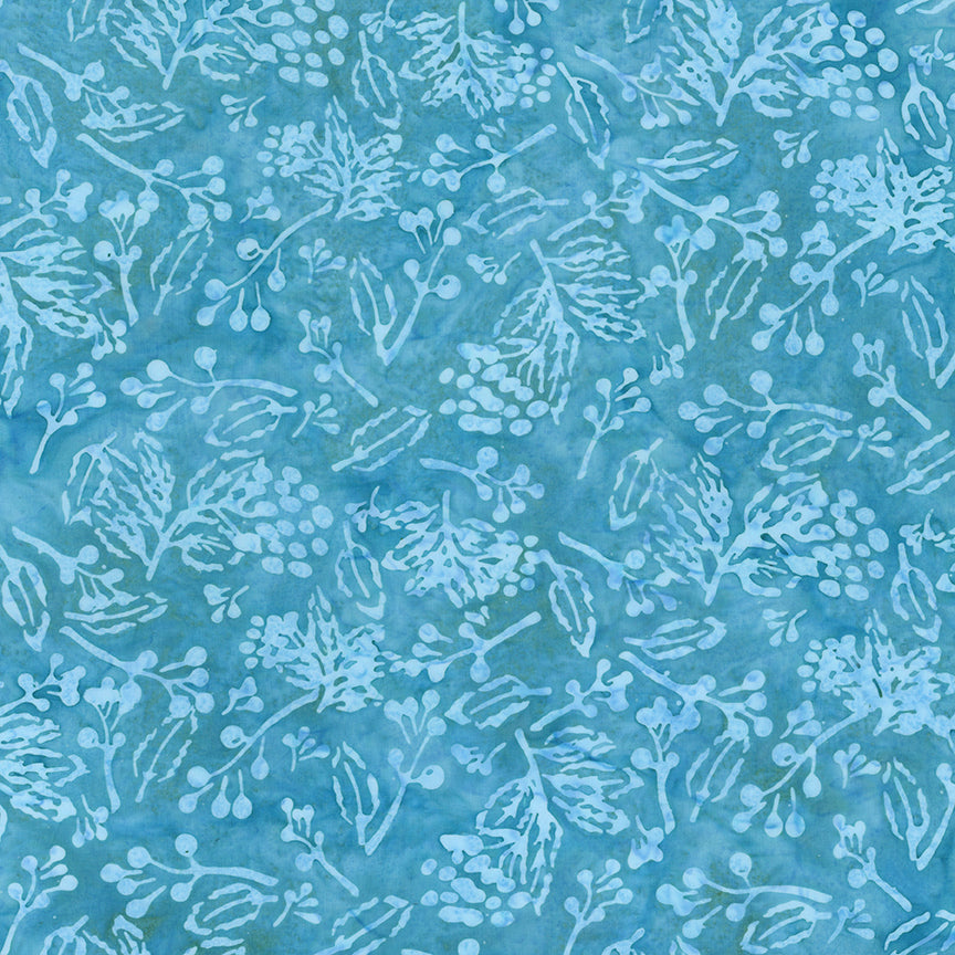 Batiks Holiday Charm Stone Blue