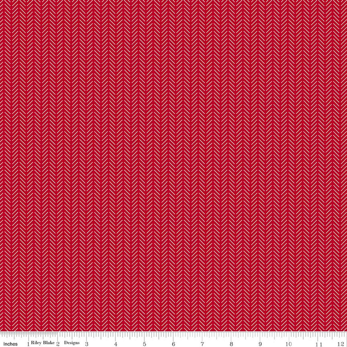 Radiant Ruby Herringbone Schoolhouse