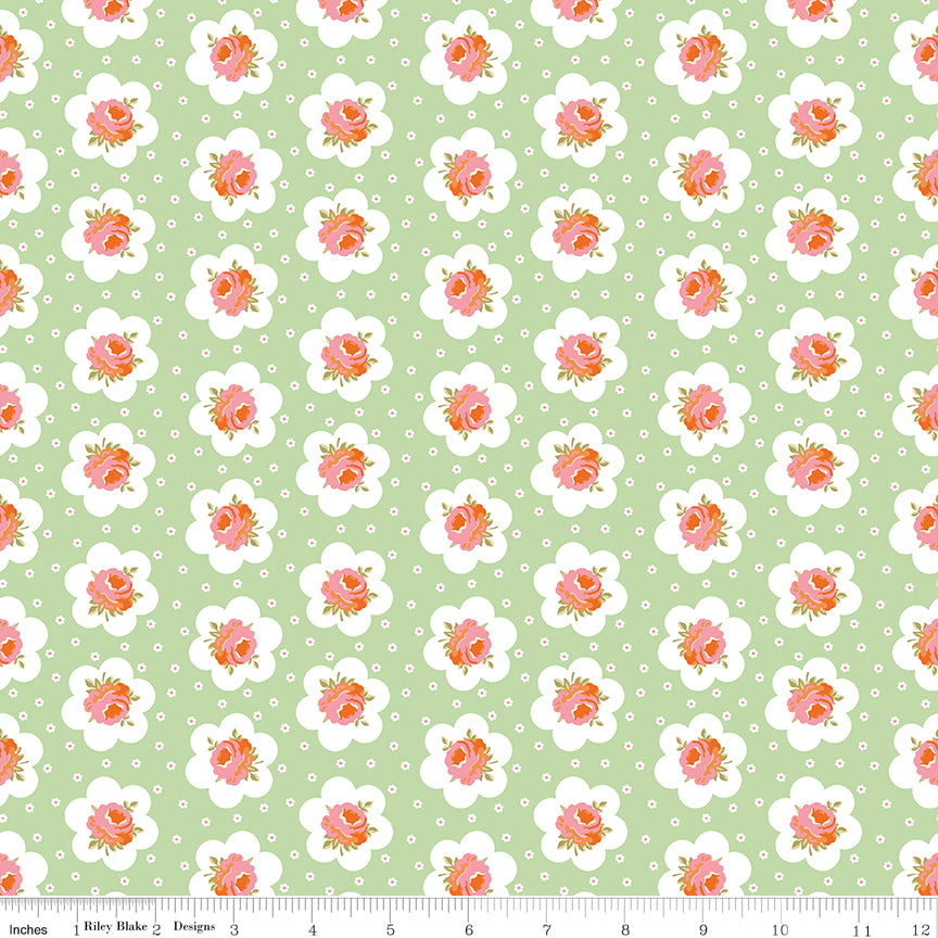 Tea Tin Rose Green