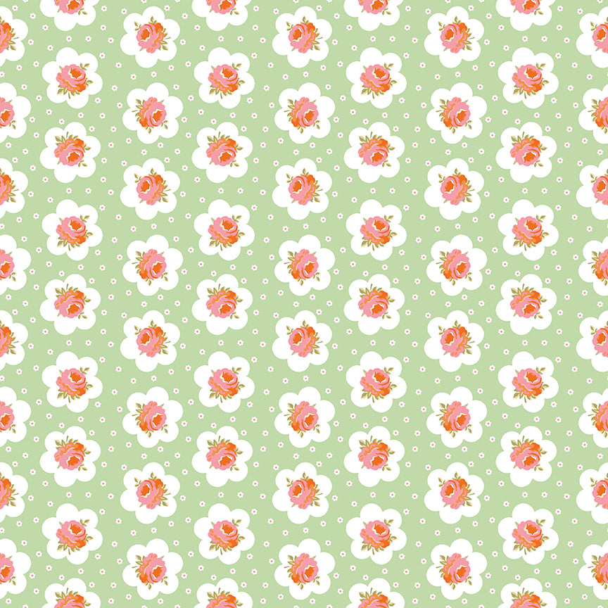 Tea Tin Rose Green