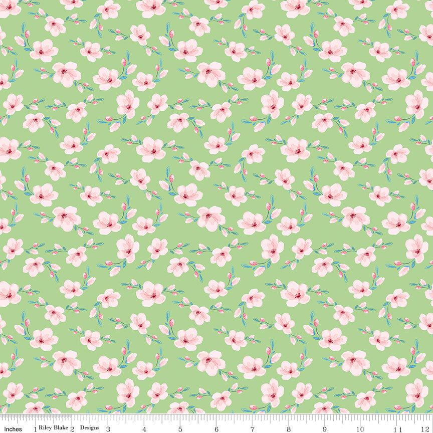 Painted Petals | Blossoms Green