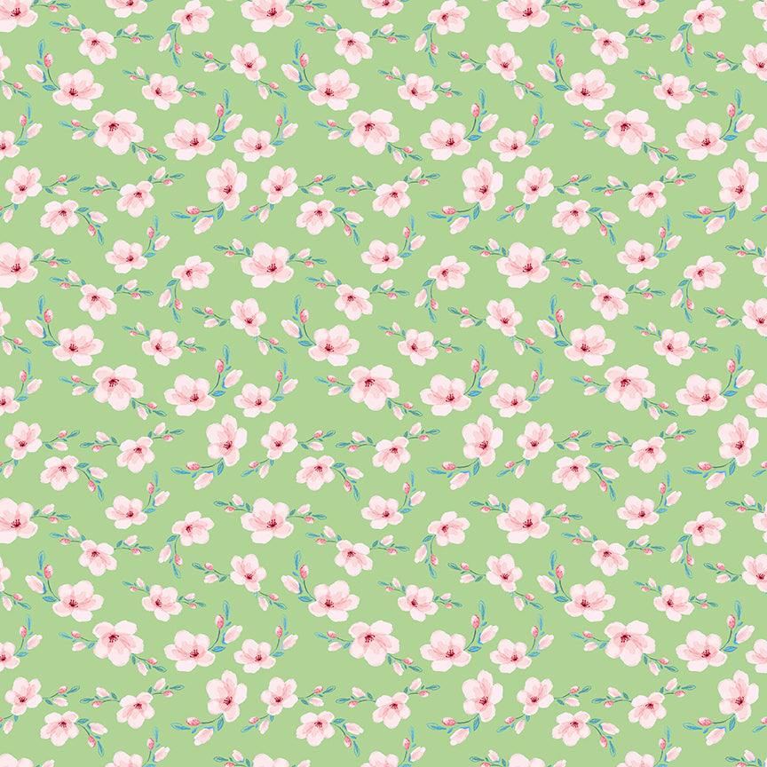 Painted Petals | Blossoms Green