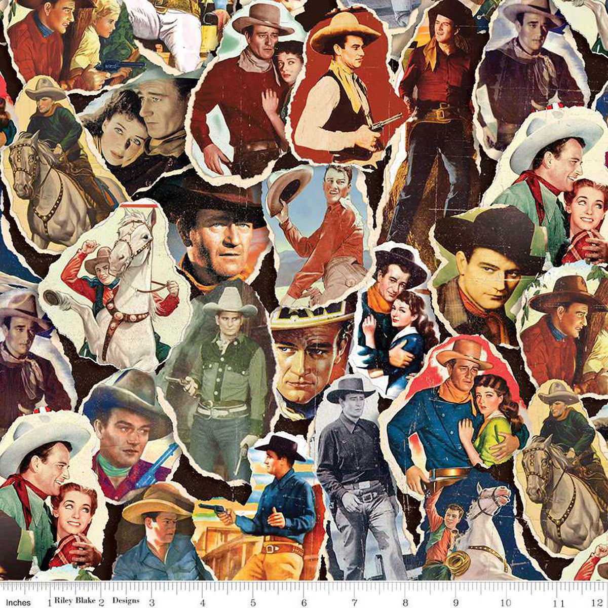 John Wayne American West Poster Print Multi
