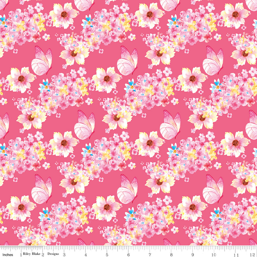 Painted Petals | Butterfly Floral Pink