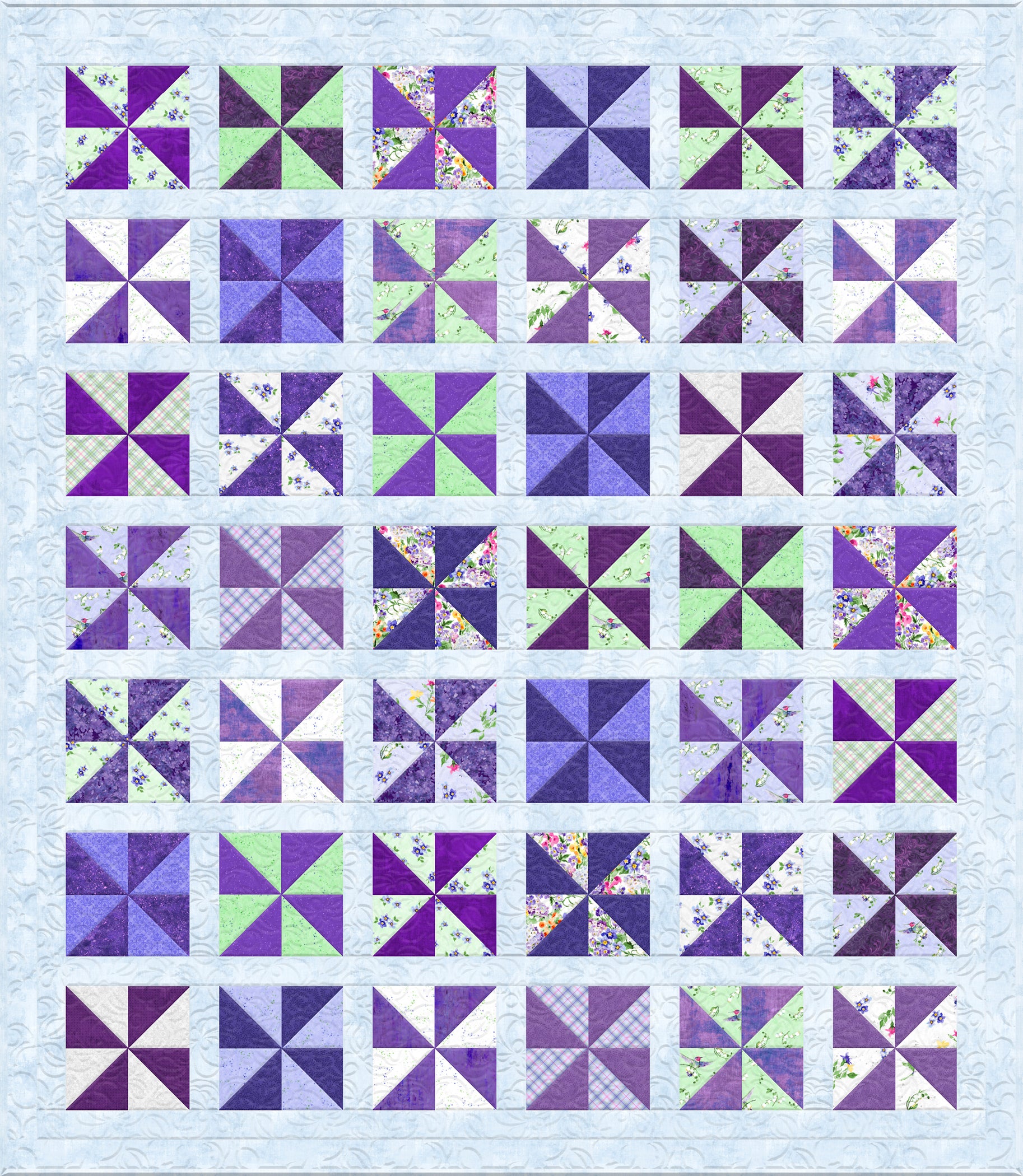 Wilmington Prints Fabrics Floral Flutter Susan Winget Spun Out Quilt Kit