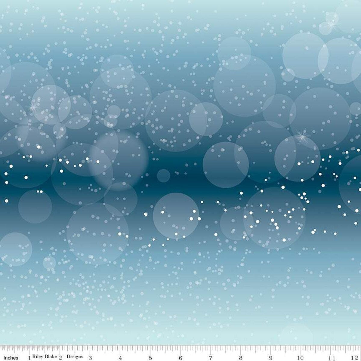 Wide Back Winter Magic Flurries Blue 108"