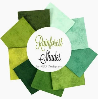 Cotton Shades Rainforest Fat Quarter Bundle, 9 Pcs.