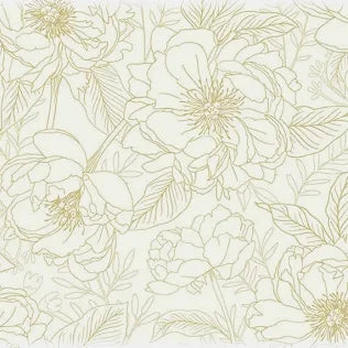 Golden Sketchy Blooms| Moonlit Garden Collection
